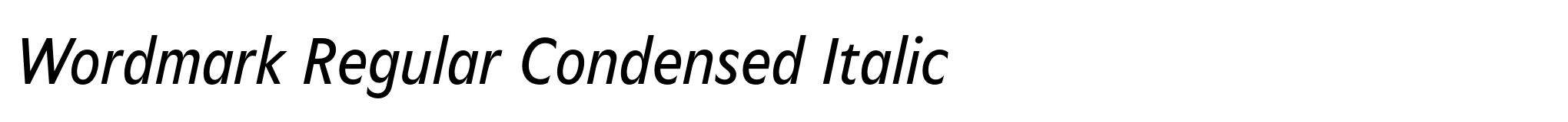 Wordmark Regular Condensed Italic image